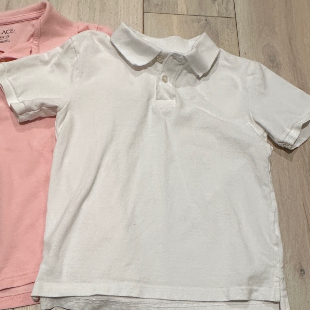 BUNDLE Pink and White Cotton Polo Set The Children's Place - Picture 4 of 7